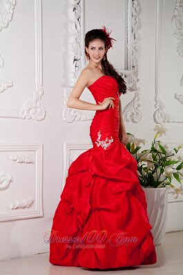 Popular Mermaid Prom Gowns Appliques Design