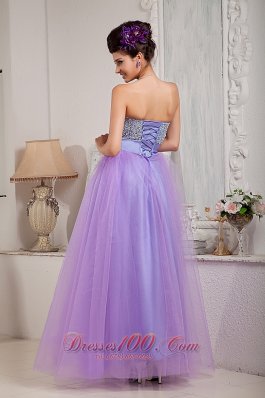 Exquisite Crystal Design Lavender Prom Dress