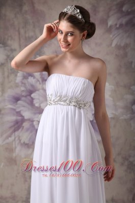 Simple Bridal Dress for Beach Wedding Appliques