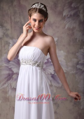 Simple Bridal Dress for Beach Wedding Appliques