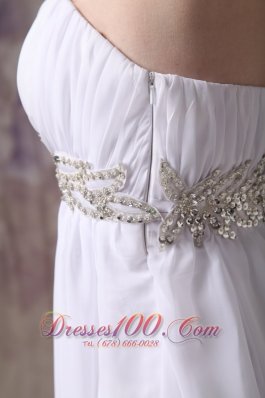 Simple Bridal Dress for Beach Wedding Appliques