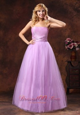 Elegant Lavender Bridesmaid Dress Pleats
