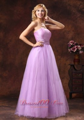 Elegant Lavender Bridesmaid Dress Pleats