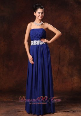 2013 New Arrival Blue Prom dresses Appliques