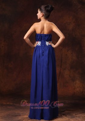 2013 New Arrival Blue Prom dresses Appliques