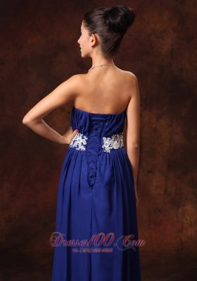 2013 New Arrival Blue Prom dresses Appliques