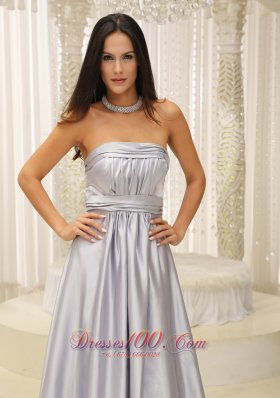 Silver Mother Of The Bride Dress Pleats