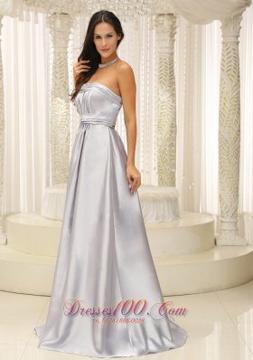 Silver Mother Of The Bride Dress Pleats