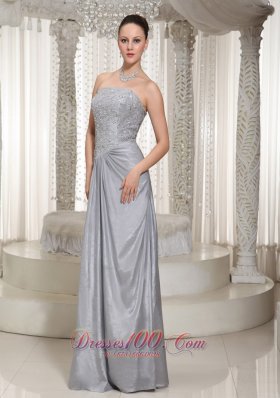 Clearance Grey Prom Dress Appliques Beading