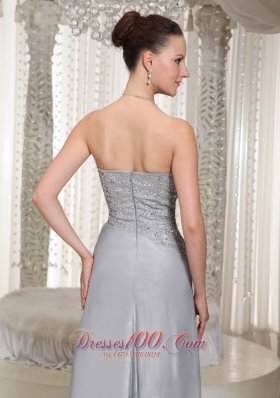 Clearance Grey Prom Dress Appliques Beading