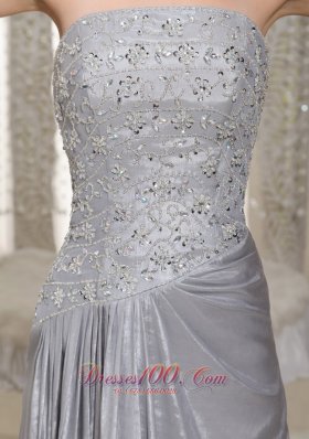 Clearance Grey Prom Dress Appliques Beading