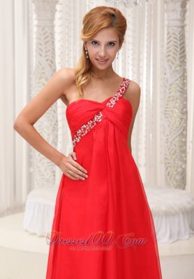 2013 Prom Dress Beaded One Shoulder Chiffon