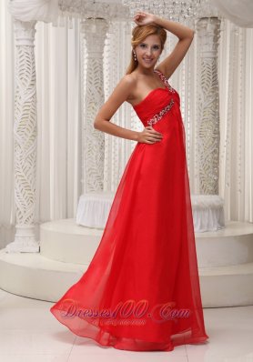 2013 Prom Dress Beaded One Shoulder Chiffon