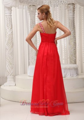 2013 Prom Dress Beaded One Shoulder Chiffon