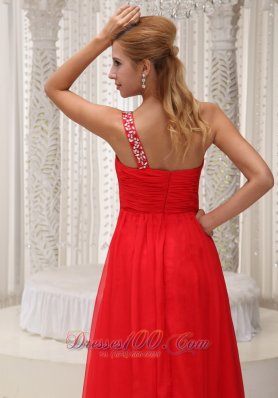 2013 Prom Dress Beaded One Shoulder Chiffon