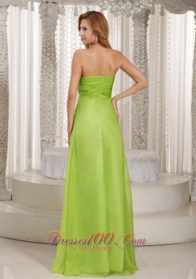 Elegant Prom Holiday Dress Green Beading and Ruching