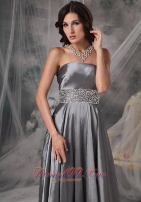 Mother of the Bride Dress Dark Silver Beading