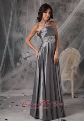 Mother of the Bride Dress Dark Silver Beading