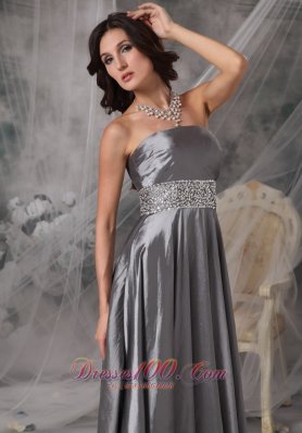 Mother of the Bride Dress Dark Silver Beading