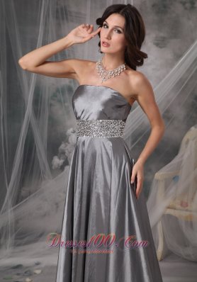 Mother of the Bride Dress Dark Silver Beading