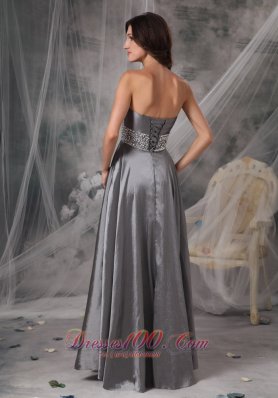 Mother of the Bride Dress Dark Silver Beading