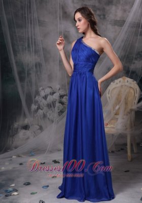 Hot One Shoulder Prom Dress 2013 Royal Blue