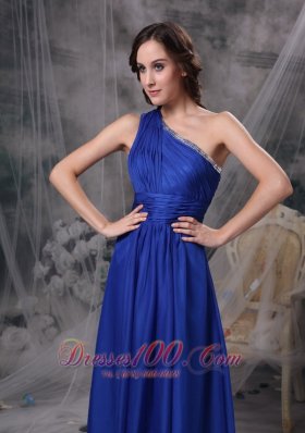 Hot One Shoulder Prom Dress 2013 Royal Blue