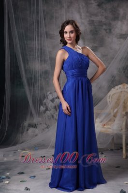 Hot One Shoulder Prom Dress 2013 Royal Blue