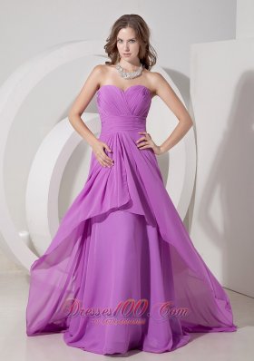 Low Price Lavender Empire Pleated Prom Dress