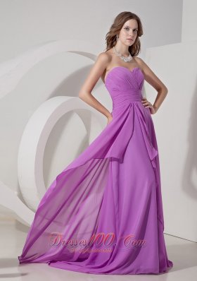 Low Price Lavender Empire Pleated Prom Dress