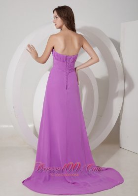 Low Price Lavender Empire Pleated Prom Dress