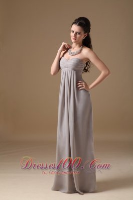 Clarence Grey Bridesmaid Dress Chiffon Ruch