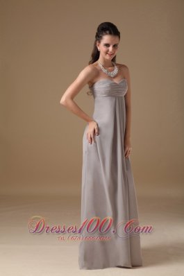 Clarence Grey Bridesmaid Dress Chiffon Ruch