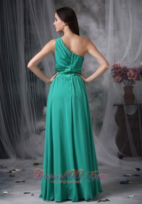 Turquoise Evening Dress Side Zipper Beading