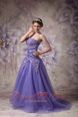 Romantic Lilac Around 150 Prom Dress Appliques