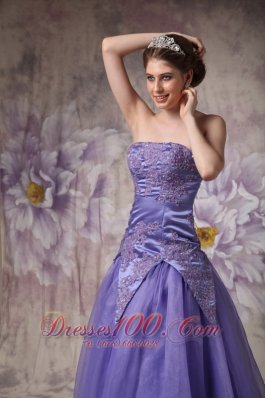 Romantic Lilac Around 150 Prom Dress Appliques