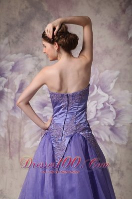 Romantic Lilac Around 150 Prom Dress Appliques