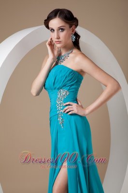 Discount Teal Prom Dress 2013 Column Sweetheart