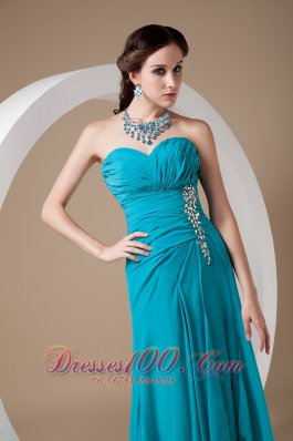 Discount Teal Prom Dress 2013 Column Sweetheart