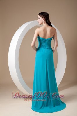 Discount Teal Prom Dress 2013 Column Sweetheart