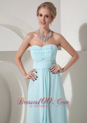 Wedding Dress for Bridesmaid Baby Blue Beading