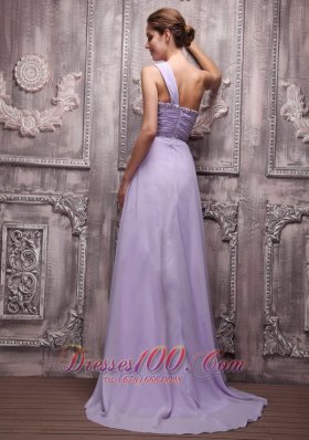 Lilac 2013 Prom Evening Dress One Shoulder Beading