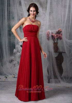 Wine Red Dress Formal Evening Chiffon Ruch Around 100