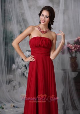 Wine Red Dress Formal Evening Chiffon Ruch Around 100