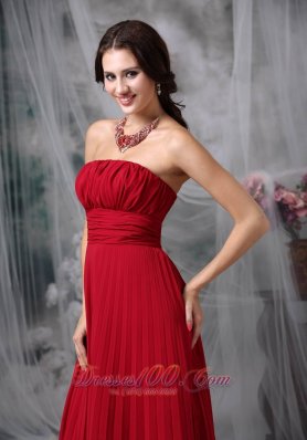 Wine Red Dress Formal Evening Chiffon Ruch Around 100