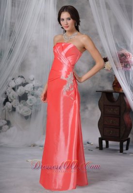 Watermelon Appliques Prom Evening Dress2013