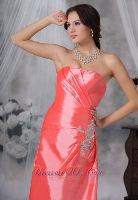 Watermelon Appliques Prom Evening Dress2013