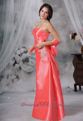 Watermelon Appliques Prom Evening Dress2013