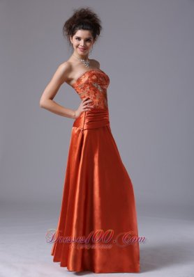 Wholesale Beading Column Dress for Prom Rust Red