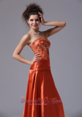 Wholesale Beading Column Dress for Prom Rust Red